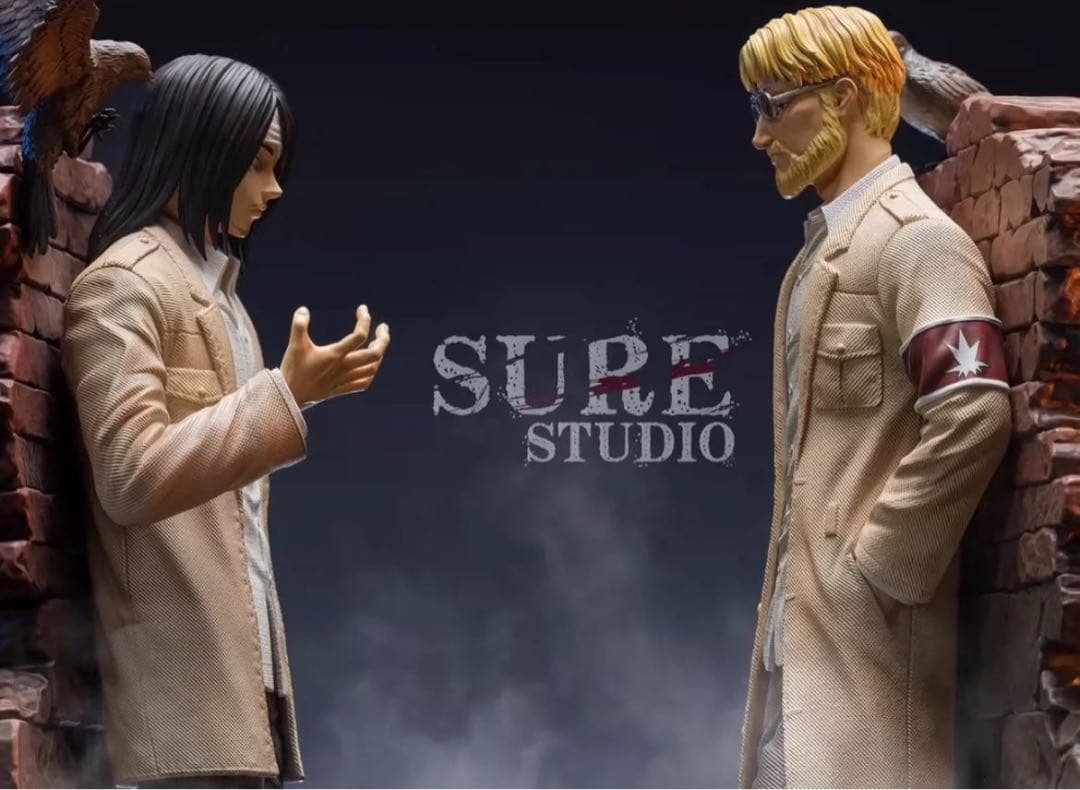 進撃の巨人 エレン ジーク 2体 ガレージキット ガレキ スタチュー①