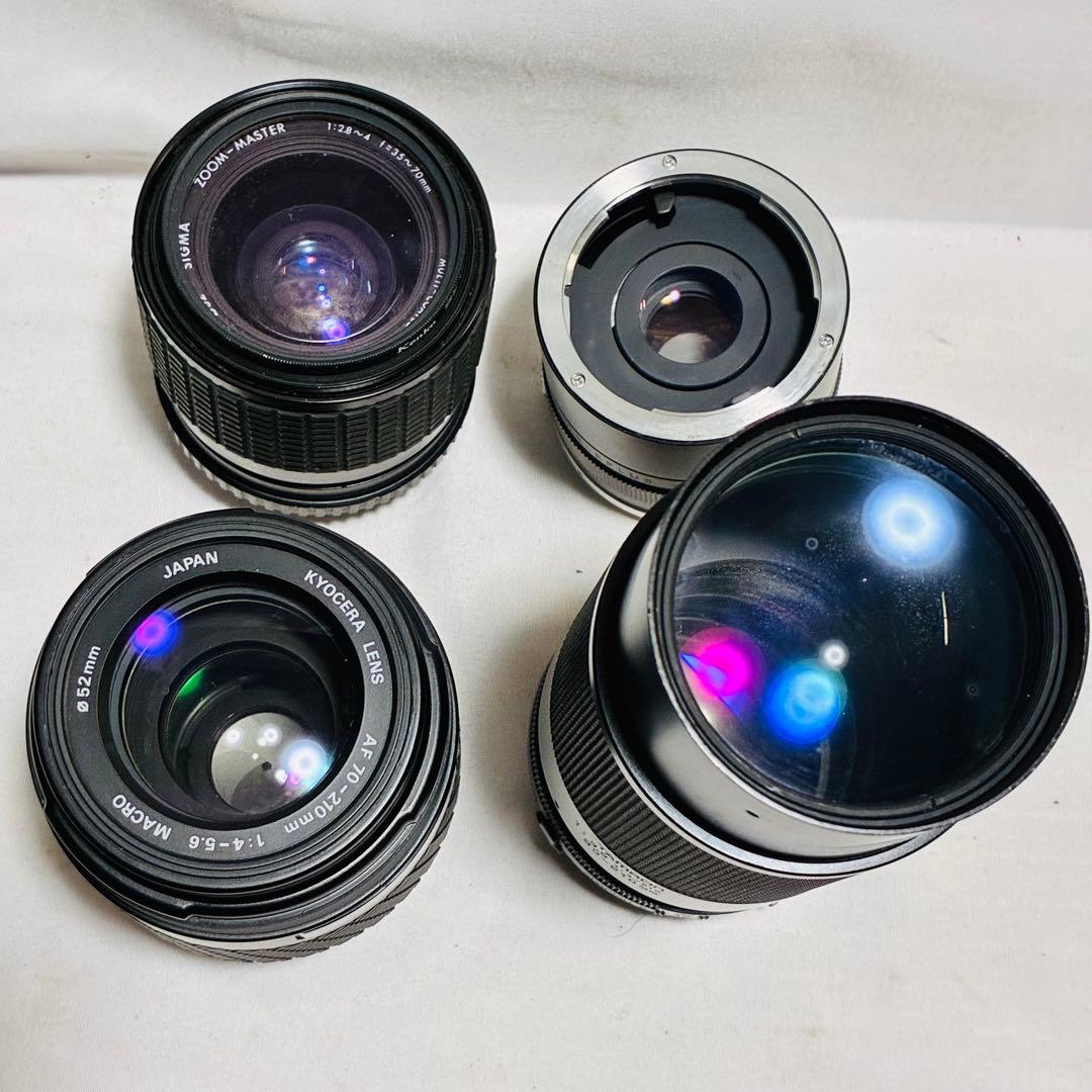 動作未確認、ジャンク】カメラレンズ 4個まとめ売りセット 京セラ