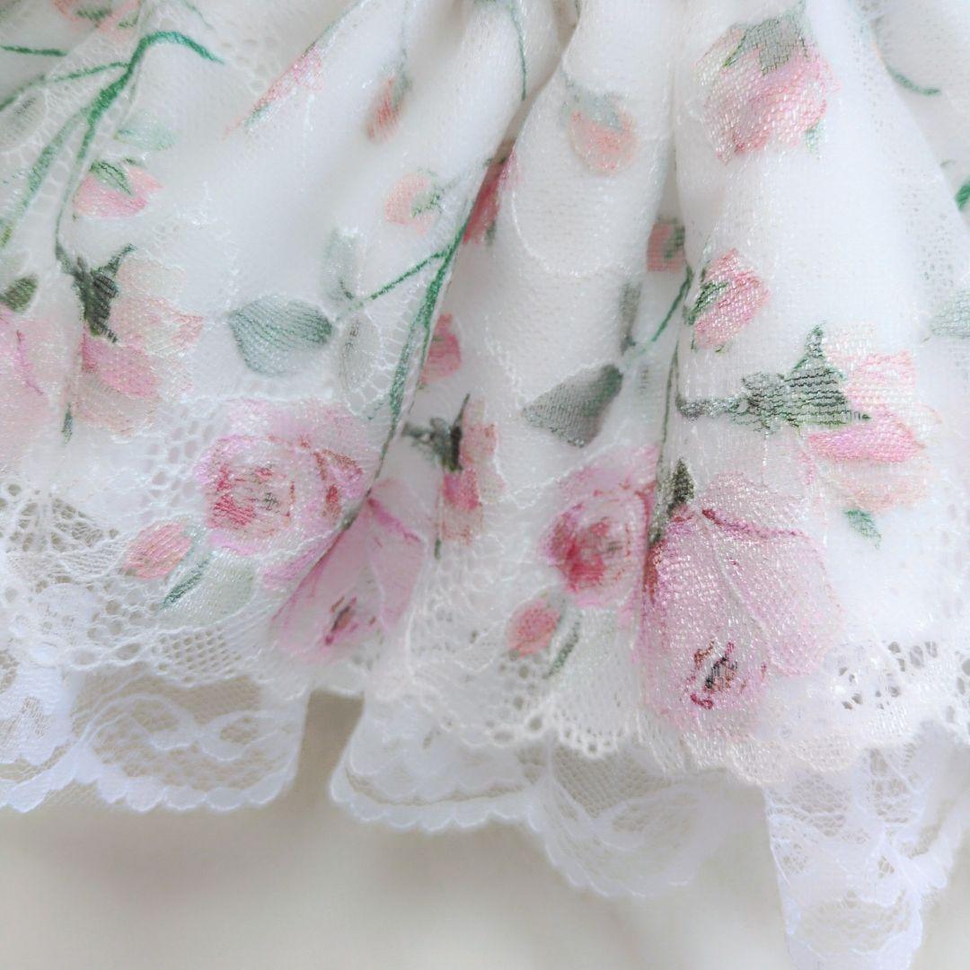 ウィッシュミーメルコスチューム メルメルドール ピンクお花のホワイト