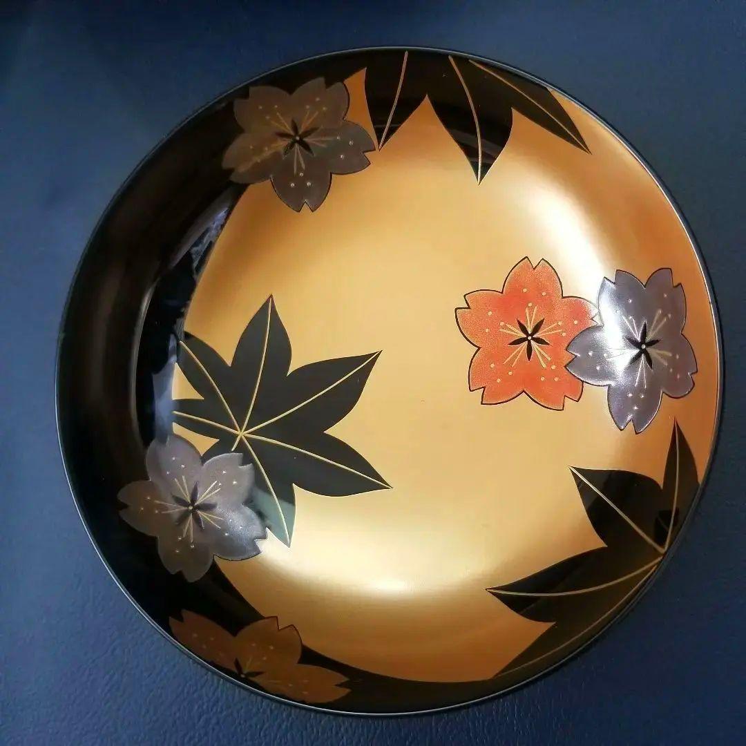 輪島塗 大向高洲堂 月に春秋 桜 楓 金蒔絵 漆器 吸物椀 5客 共箱