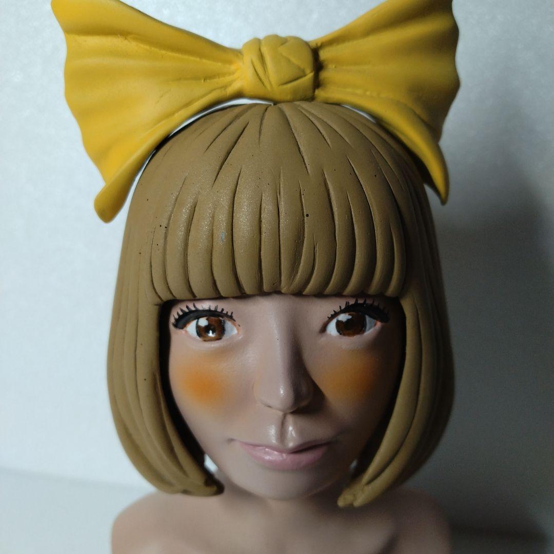 リボンを付けた女の子の胸像　ガレージキット？