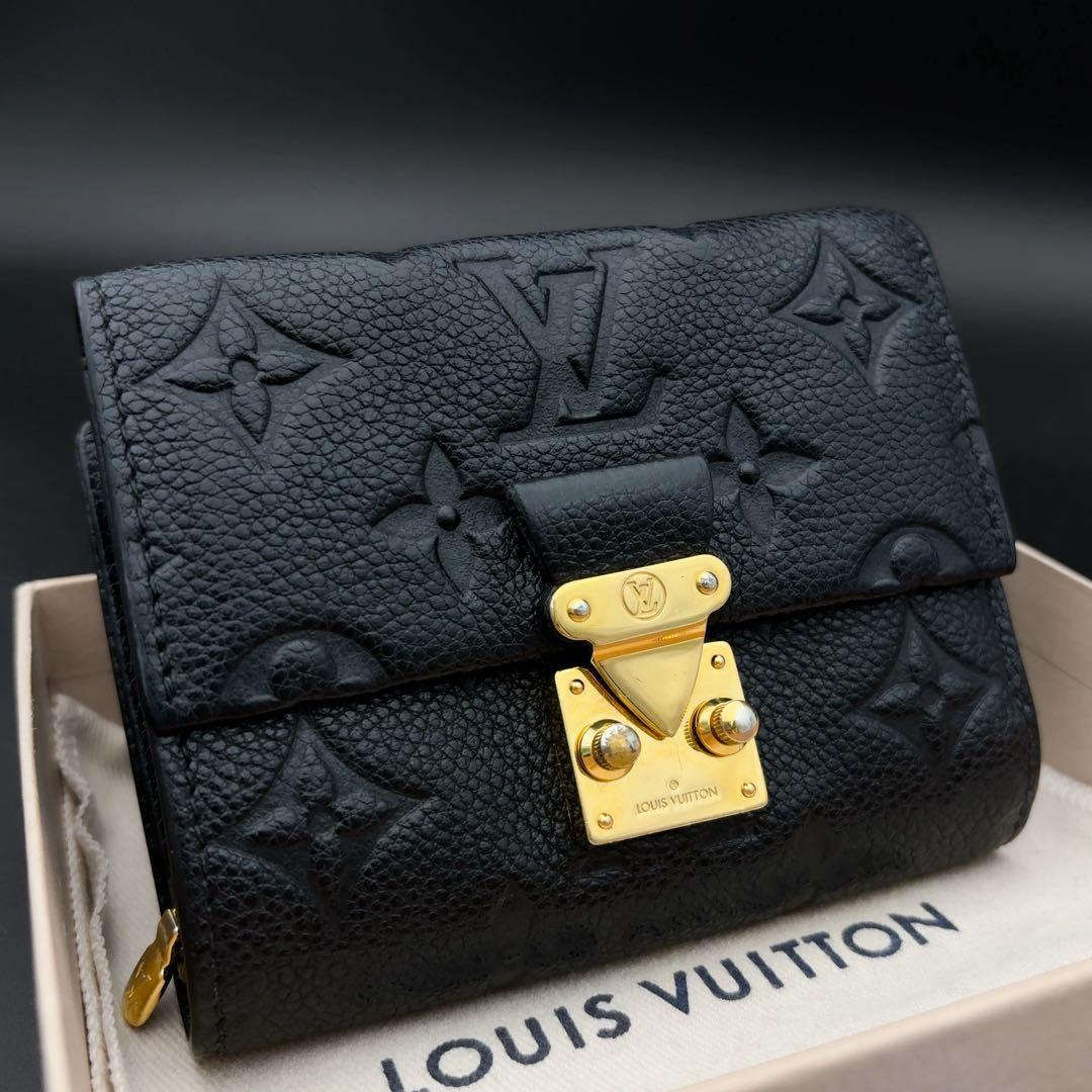 現行モデル★美品★ルイヴィトン アンプラント メティス コンパクト 黒 折り財布