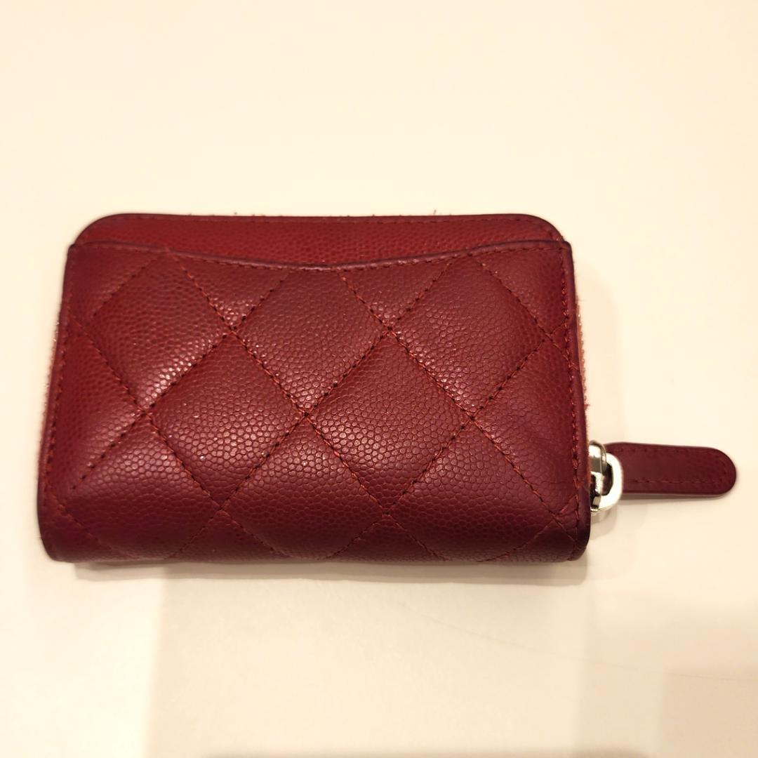 CHANEL ケース シャネル ミニ財布 赤