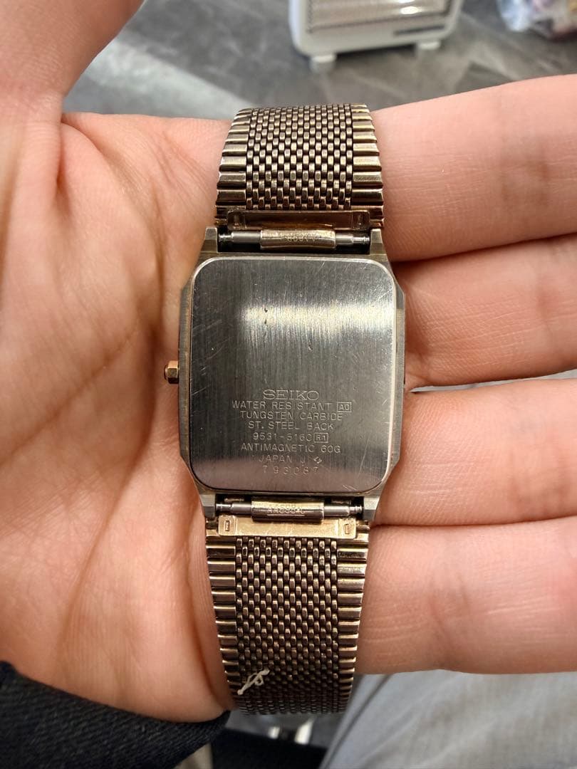 SEIKO Dolceセイコー ドルチェ腕時計ゴールド スクエアケース動作品