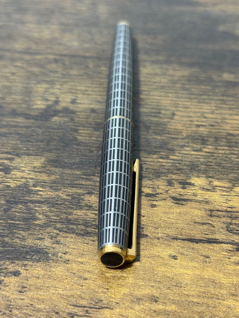 筆記確認&洗浄済　1976年製　18金　ゴールド　蝕刻　パイロット　万年筆　細字