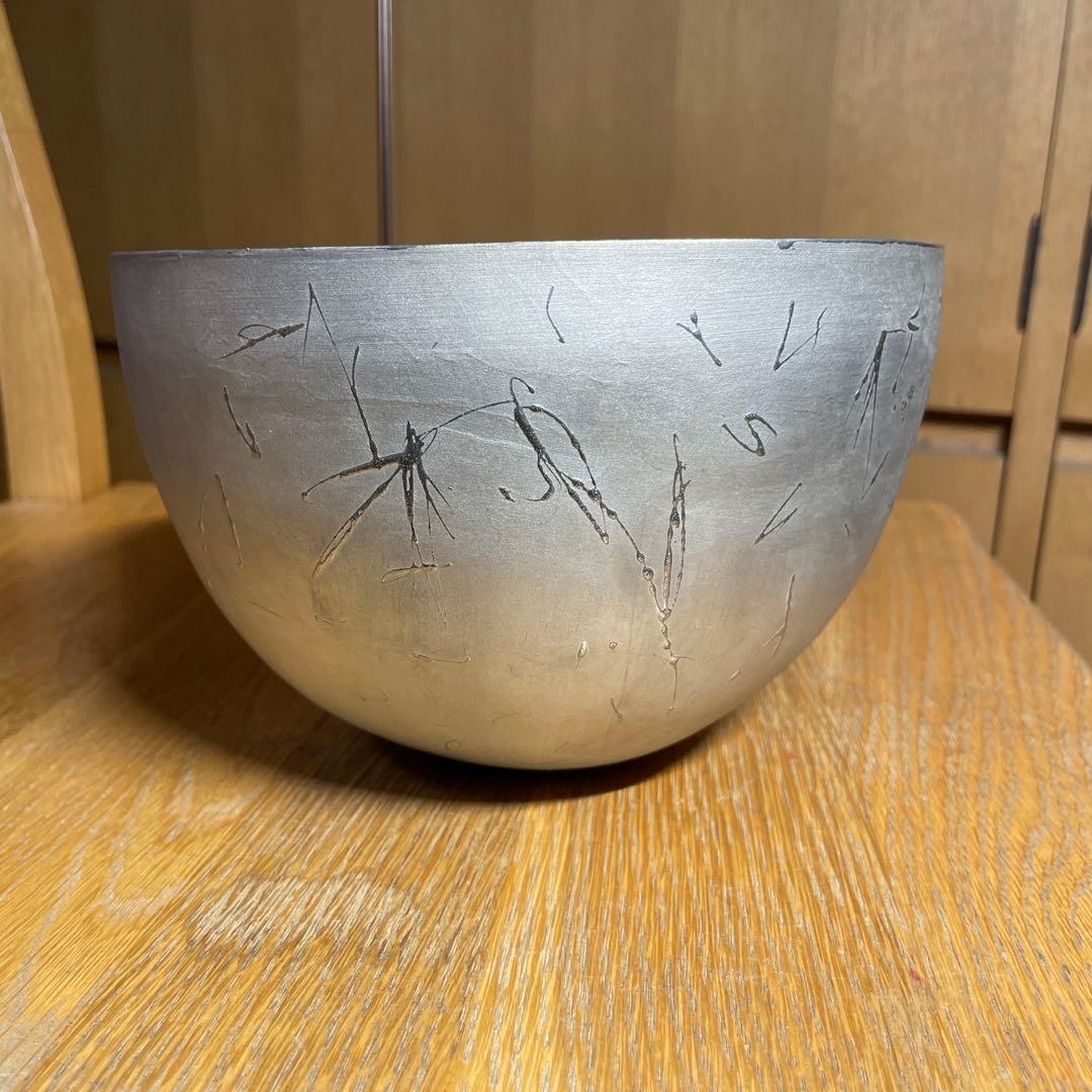 内田鋼一　銀彩ボウル　箱なし