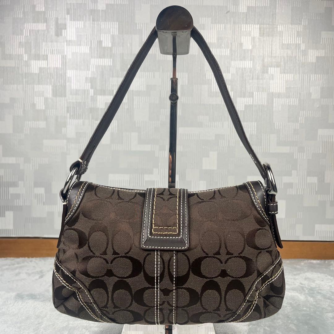 バッグ Vintage Coach Soho Bag Signature Brown