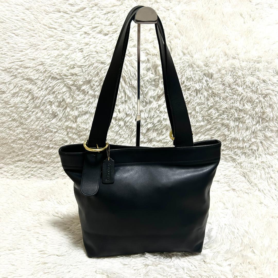 美品 COACH オールドコーチ ４１４０トートバッグ 黒 ゴールド金具 上質