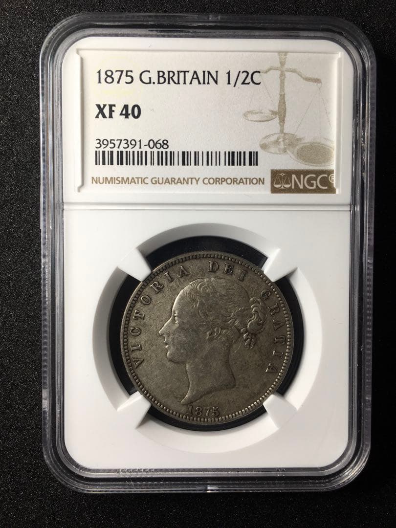 希少 レア】1875年 イギリス ヴィクトリア ハーフクラウンコイン XF40