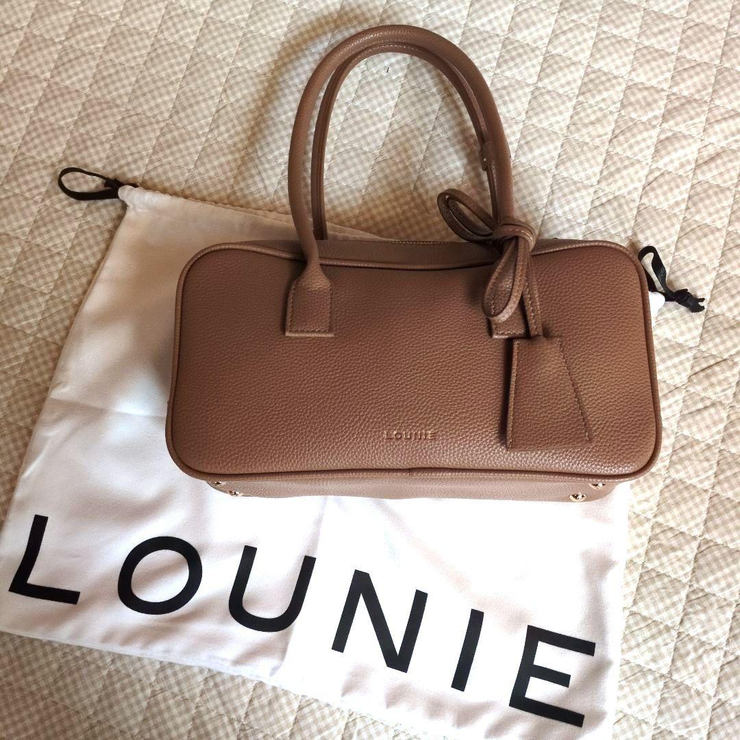 新品未使用　ルーニィ♥人気　スクエアボストンバッグ　キャメル