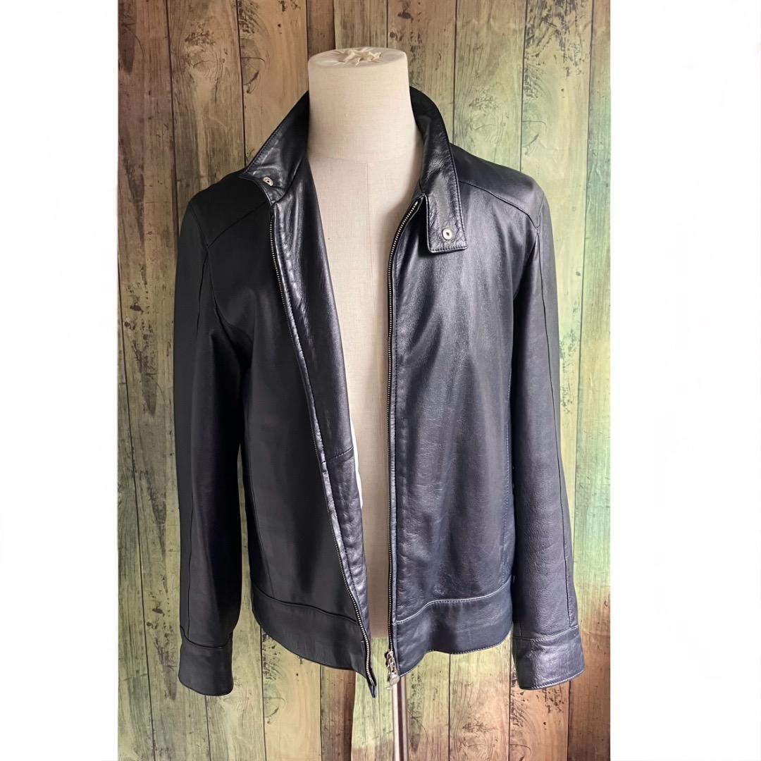 専用定価80万 イタリア名門 エディモネッティ レザージャケット 46