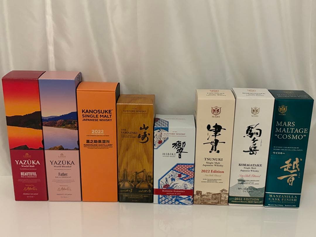日本のウイスキー8本セット 山崎 白州 竹鶴 ウィスキー 8本セット