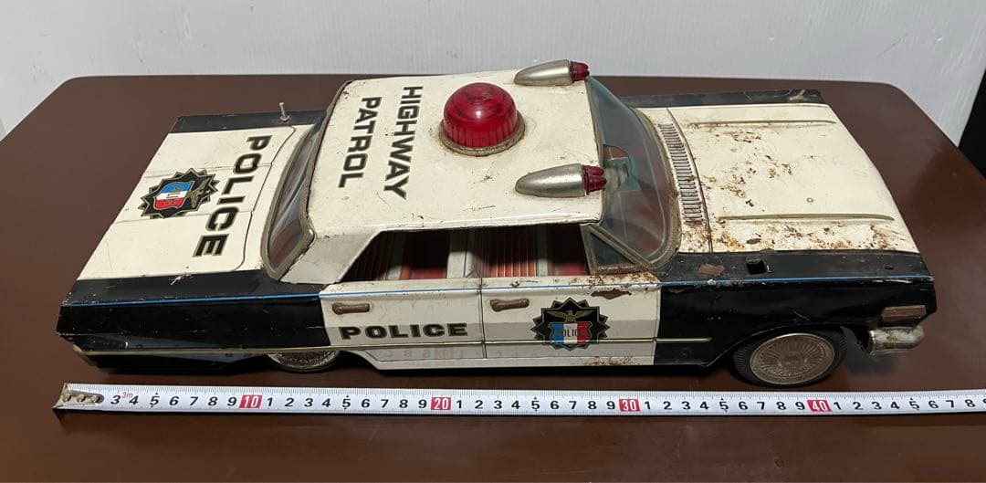 希少 野村トーイ ブリキミニカー Chevrolet インパラ パトカー 当時物