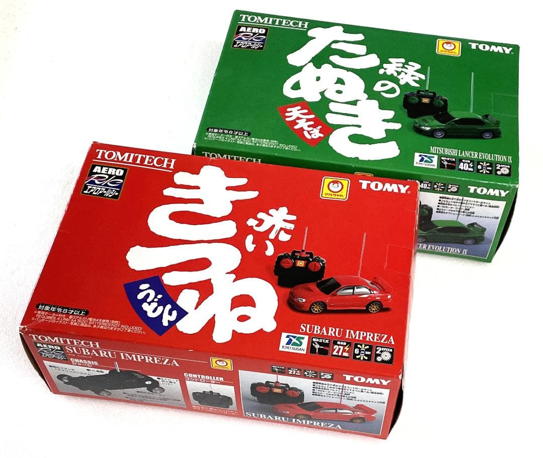 TOMY マルちゃん赤いきつね 緑のたぬき ラジコン 2個セットTOMITECH