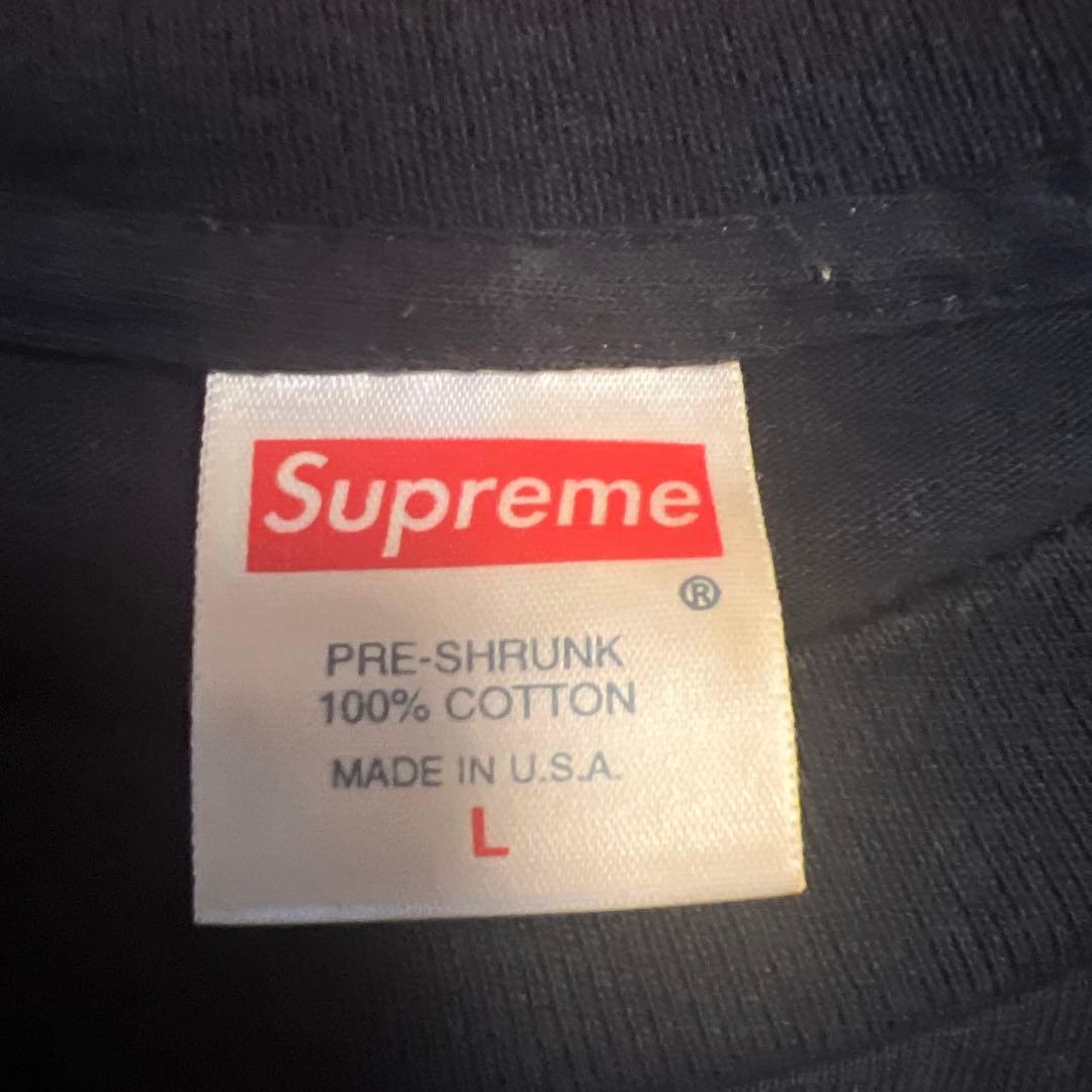 初期 Supreme box logo tee L 紺色 赤ボックスTシャツ