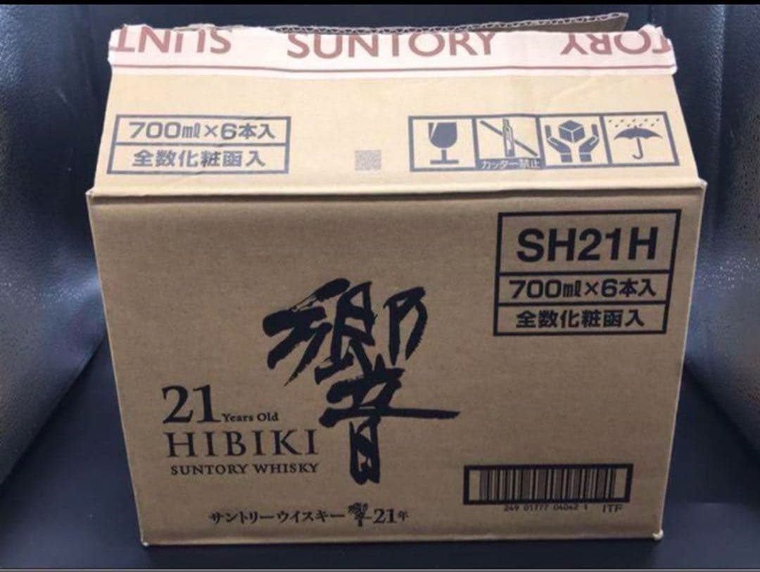 サントリー ウイスキー 響21年6本 空瓶&カートンダンボール