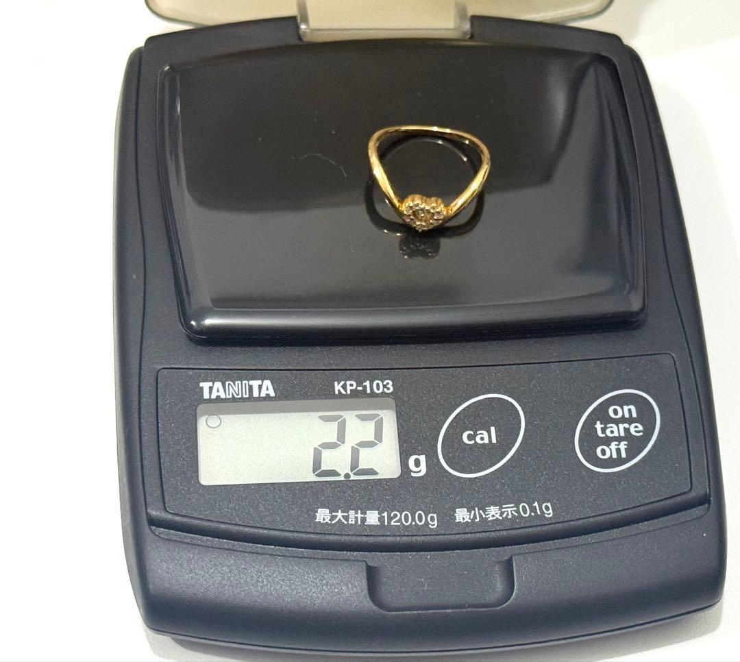 k18 ハート11号リング