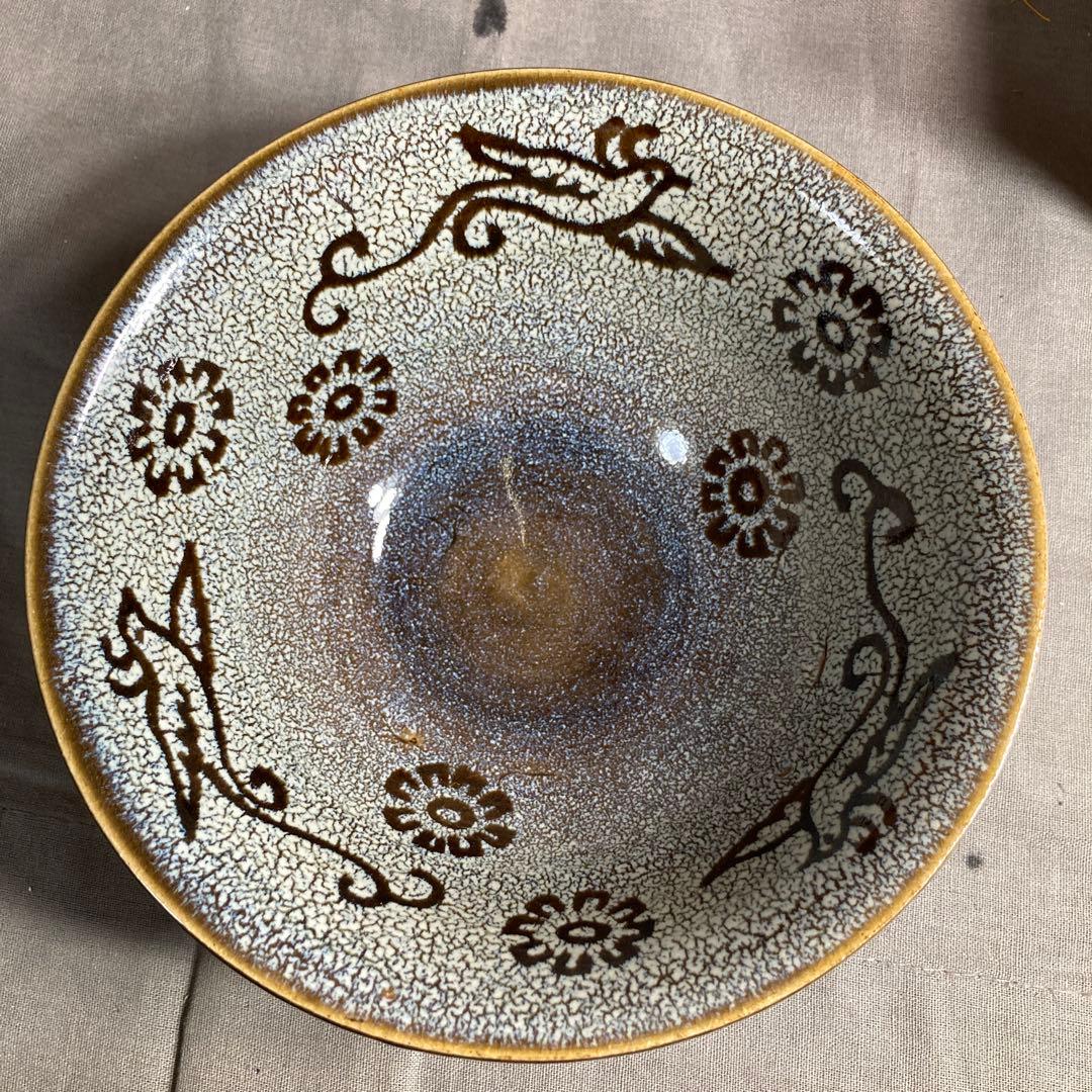 松本佩山】孤高の陶芸家 日本名窯 有田年木庵 松本佩山作 曜変花鳥天目