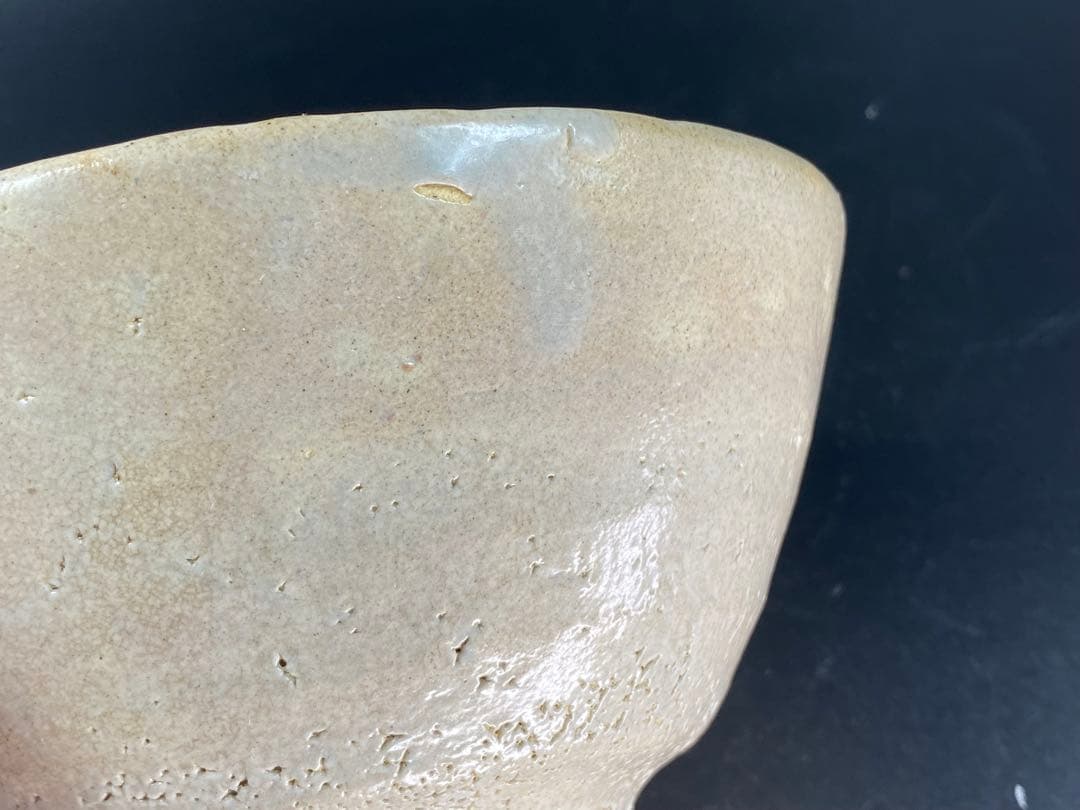 李朝 茶碗 茶道具 骨董 古玩 古美術 時代物 径14.3cm