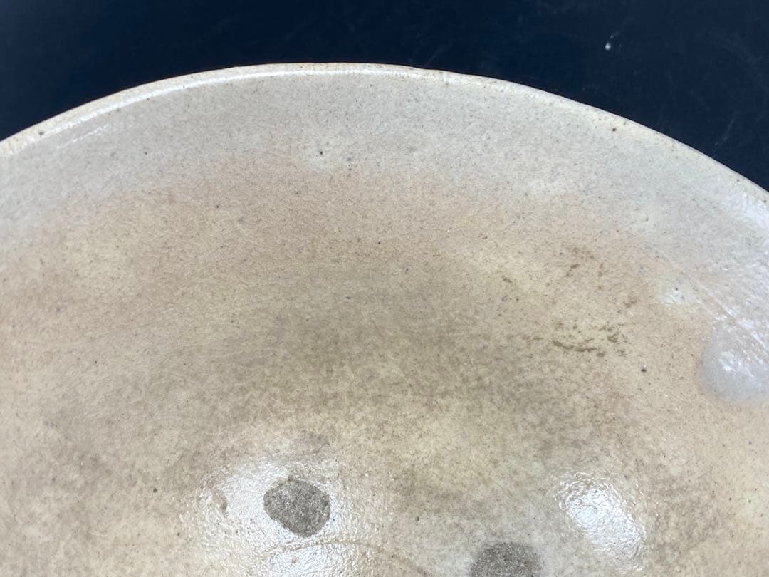 李朝 茶碗 茶道具 骨董 古玩 古美術 時代物 径14.3cm