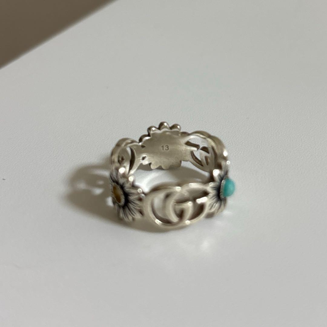 美品✨ グッチ ダブルG マザーオブパール リング SV925 シルバー