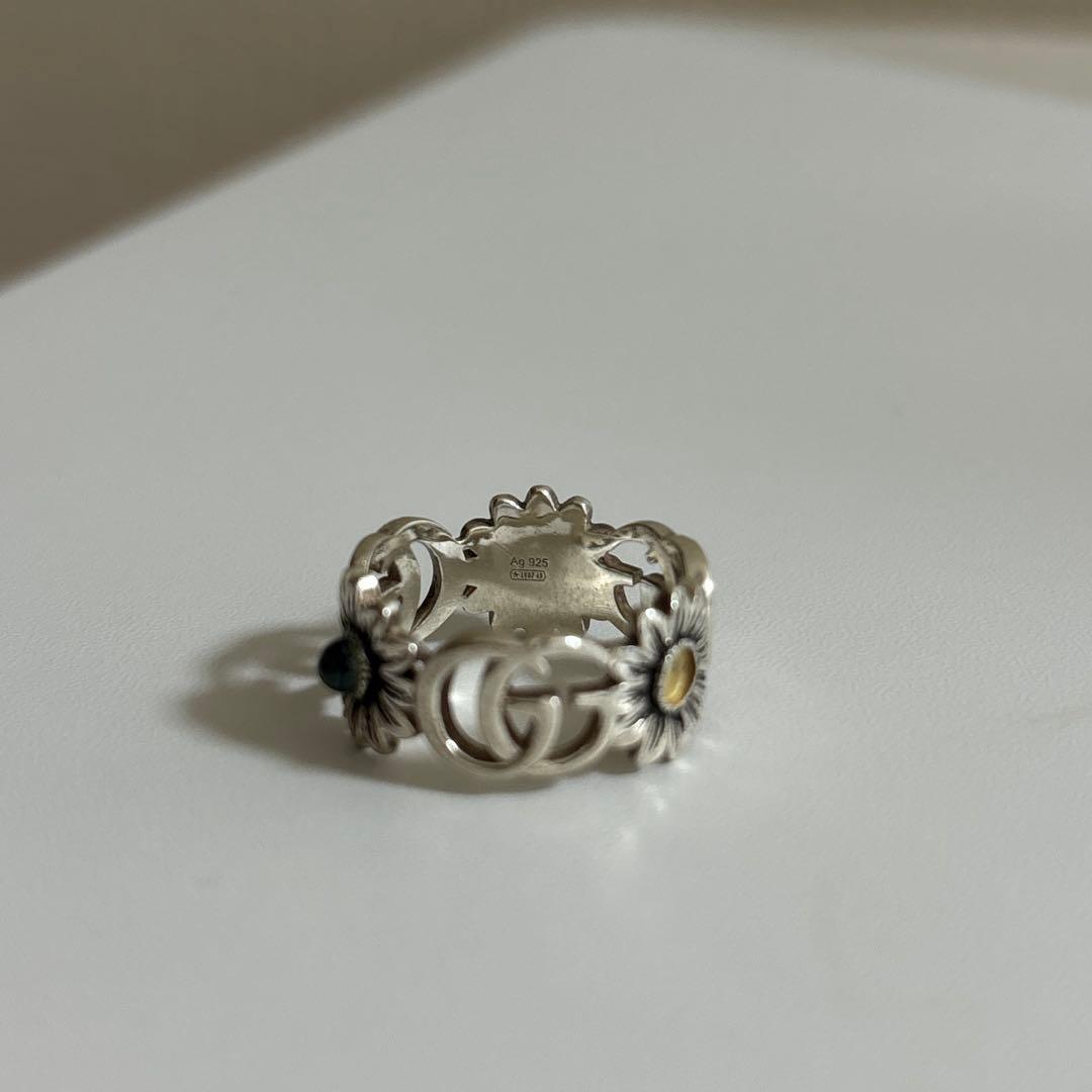 美品✨ グッチ ダブルG マザーオブパール リング SV925 シルバー