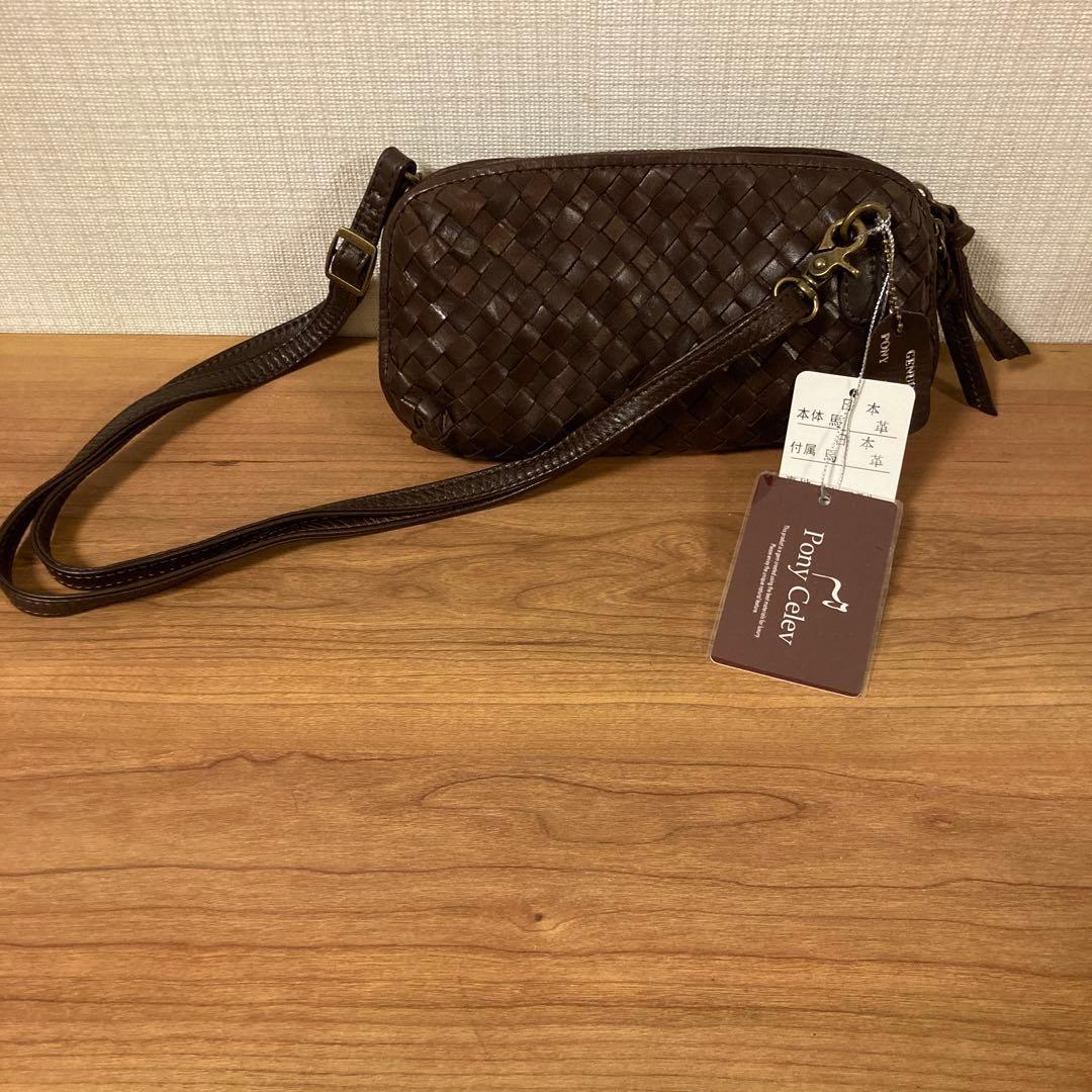ポニーセレブ　お財布ポシェット　サコッシュ　￼斜め掛け　メッシュ