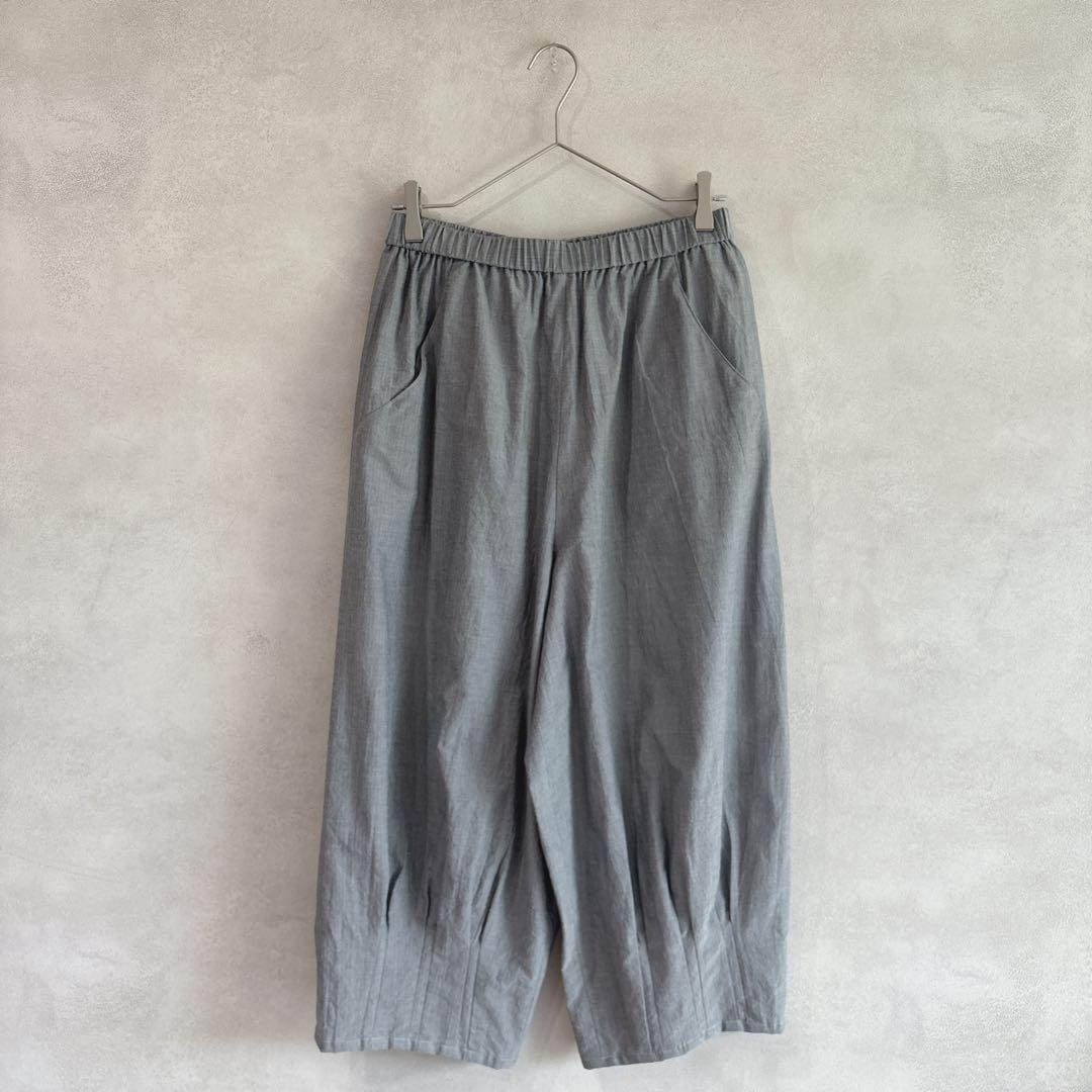 309 慈雨 ジウ　タックワイドパンツ　バルーンパンツ　ゆったり　綿100% L