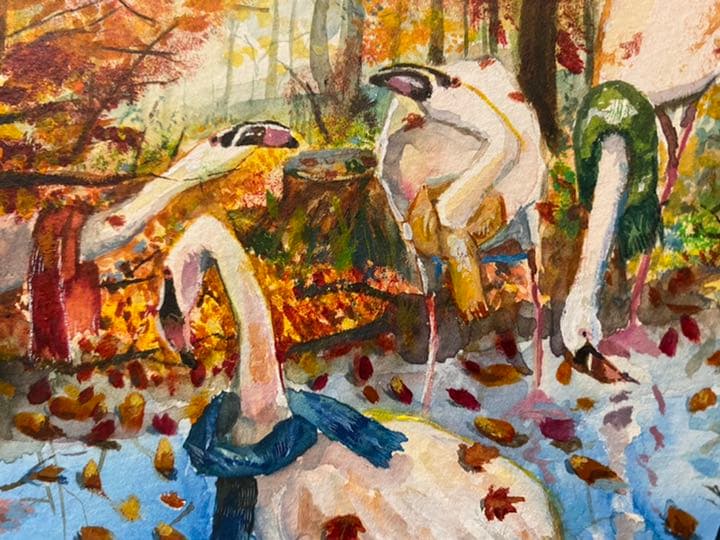 水彩画　描くのが好きな大学生より