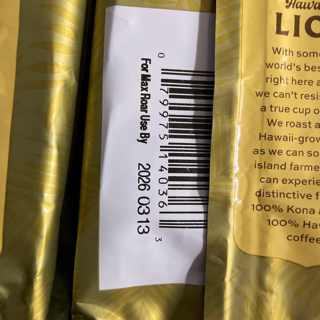 ライオン コナコーヒー 100% 豆タイプ 2袋