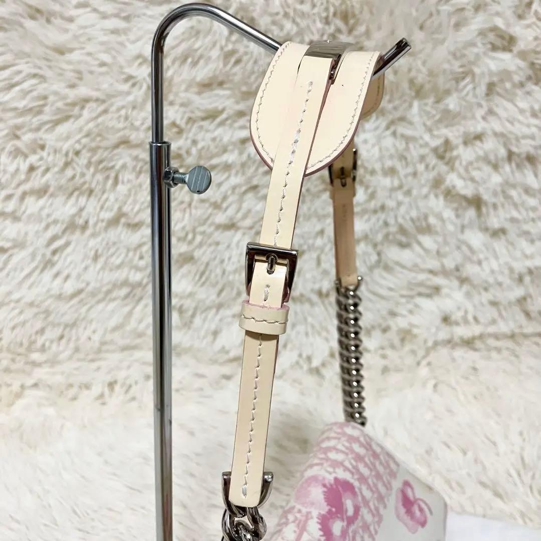 【美品・希少】 クリスチャンディオール チェーンポーチ トロッター フラワー