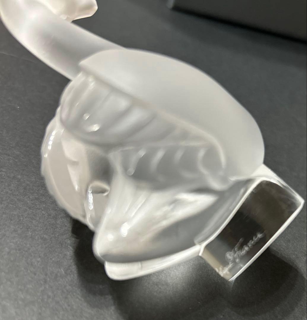 ラリック2羽の白鳥　クリスタル製置物　ペーパーウェイト