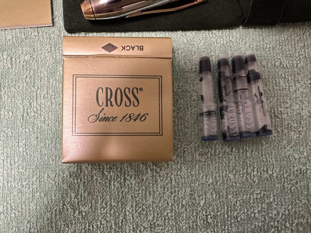 CROSS ヴィンテージ 万年筆 シルバー ゴールド 専用ケース付き