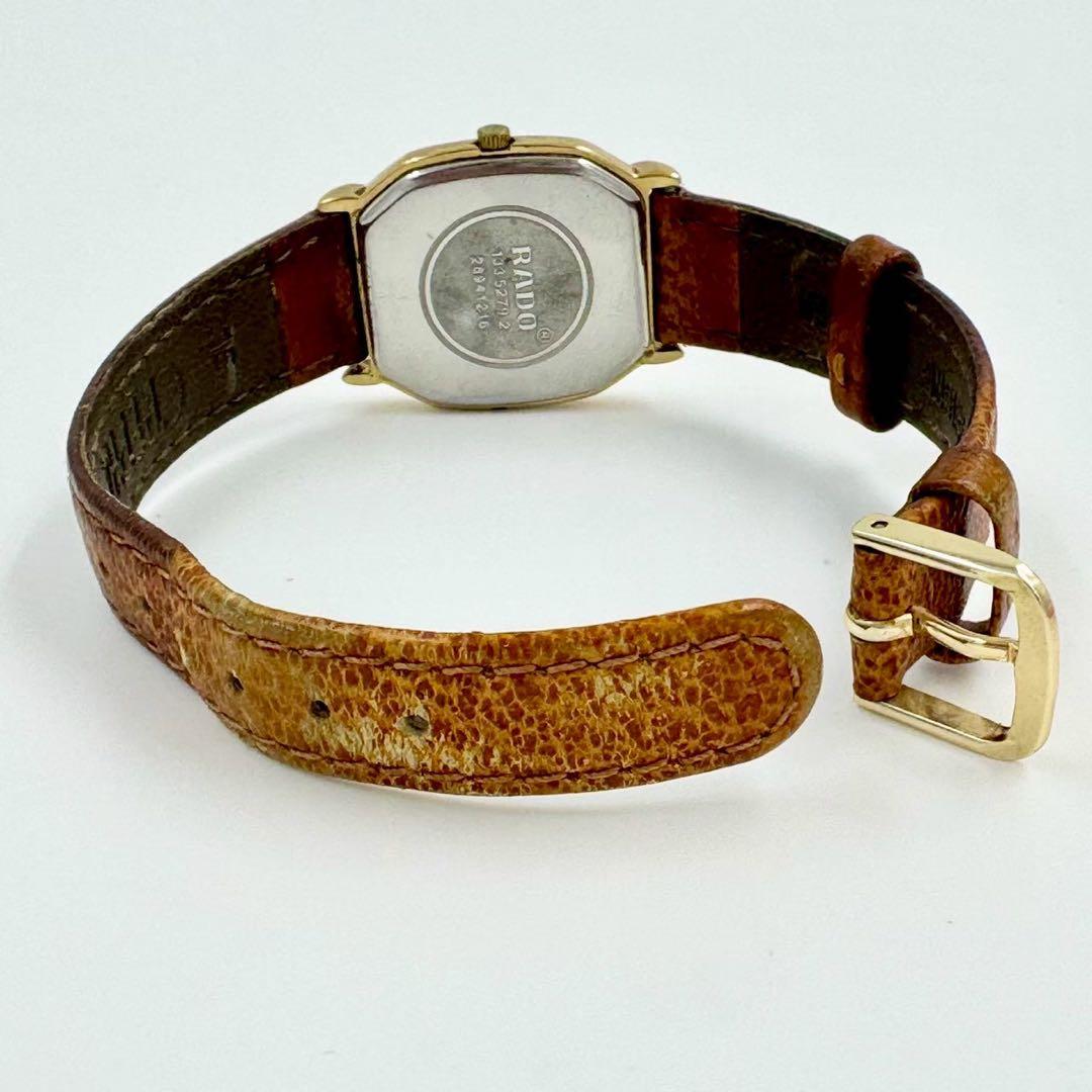 新品電池】RADO オクタゴン ゴールド ブラック文字盤 ビンテージ 腕時計