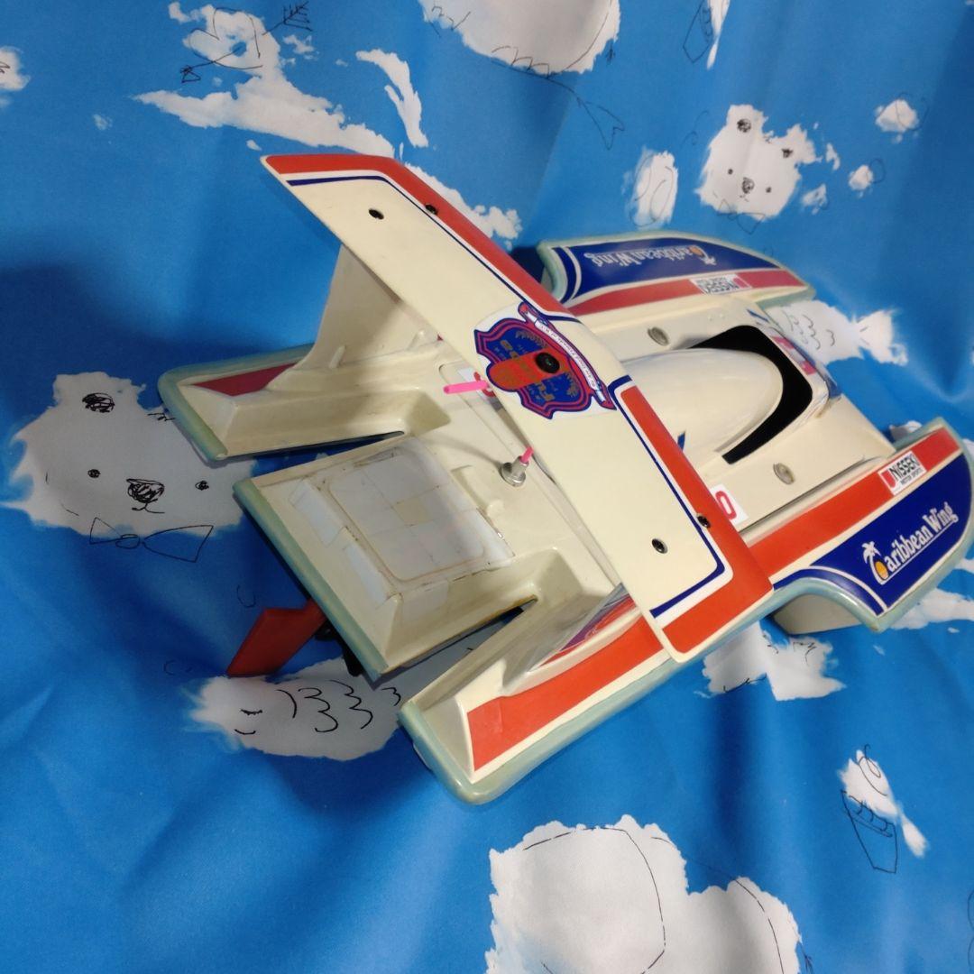 ♥30年以前ヒロボーハイドロプレーン船カリビアンウイングＲＣＥＰボート完成中古品
