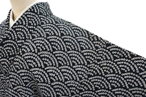 ☆専用☆美品 小紋 総絞り 黒 トールサイズ 身丈166cm 裄丈66cm 袷