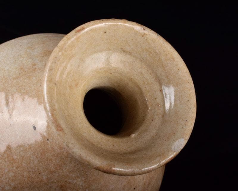 李朝 高麗白磁 盤口瓶 徳利 時代箱付 V R2178