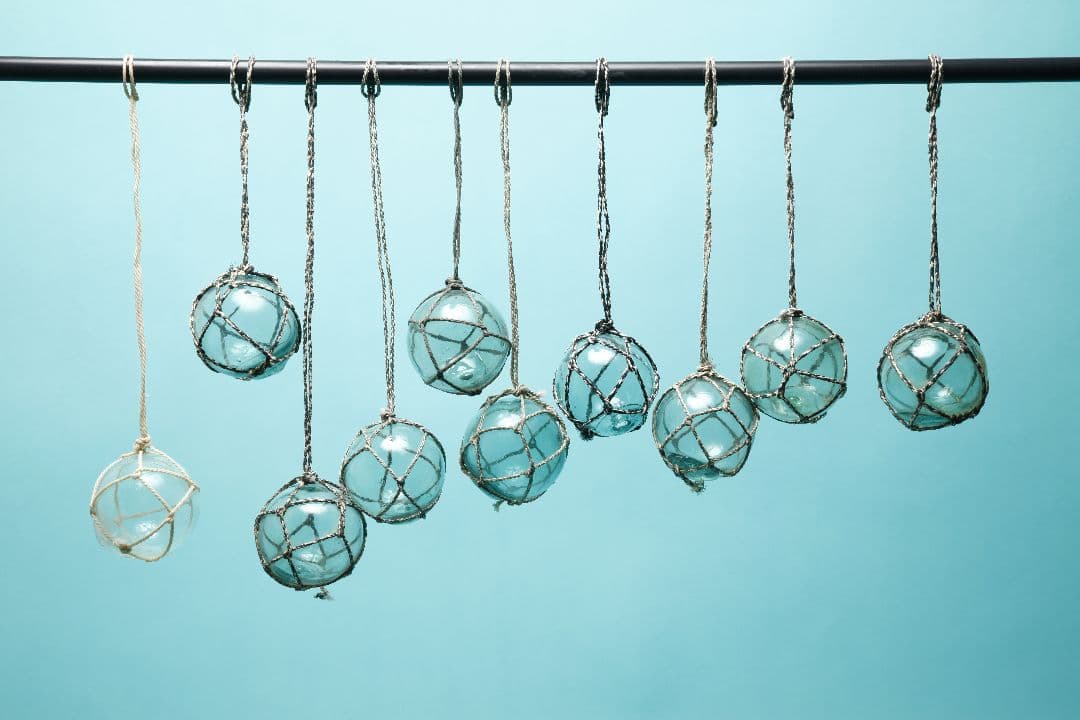 ガラス玉 浮き玉 100個セット 漁師 ブイ