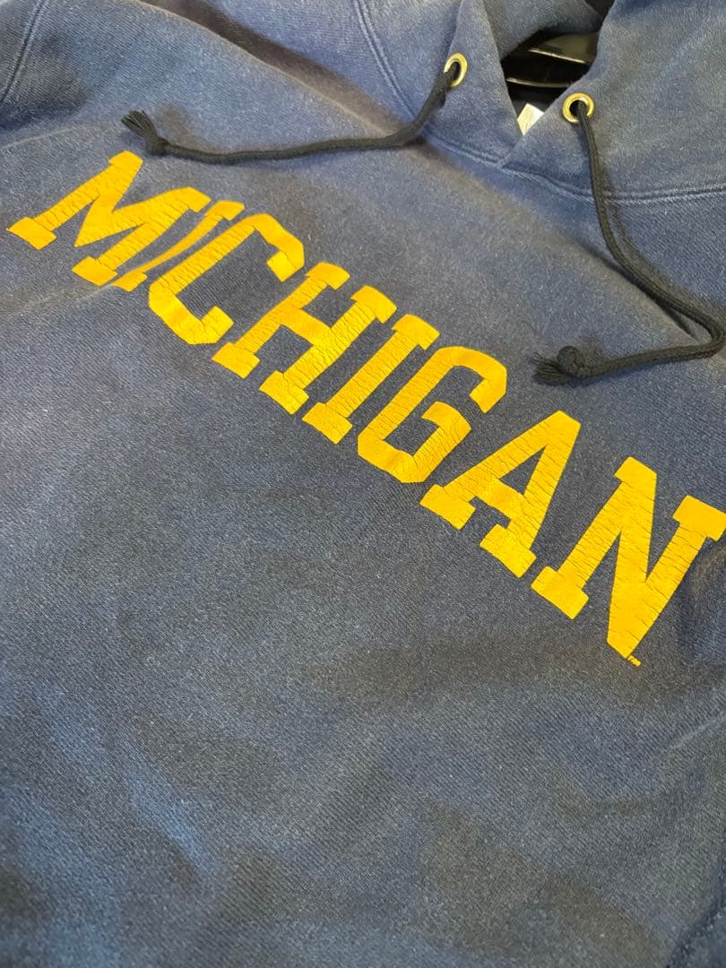 champion リバースウィーブ　Michigan 紺　アメカジ　ストリート
