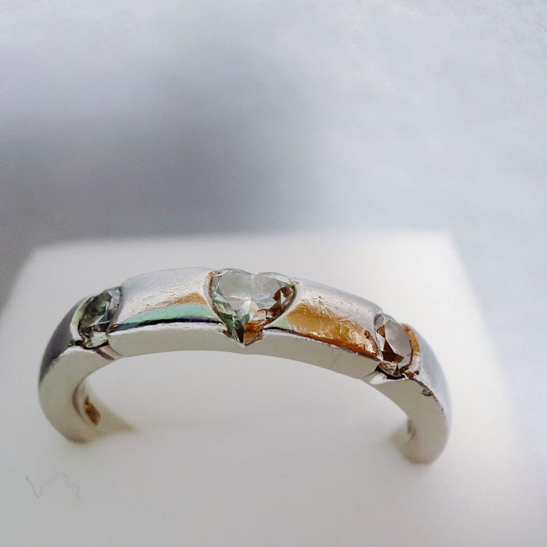 【極大ハート】スタージュエリー Pt950 ダイヤ0.30ct リング 10号