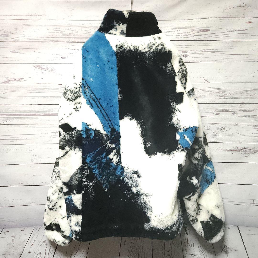 ZARA　ファージップアップスタンドカラージャケット　ホワイト系XL