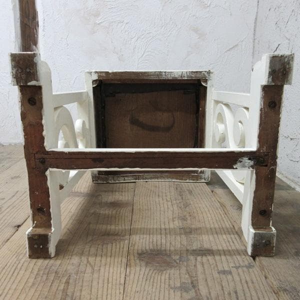 イギリス アンティーク 家具 スツール 椅子 チェア ペイント 木製 4185d