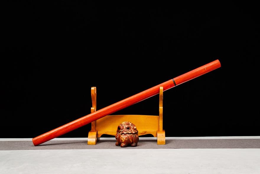 【狴犴棍刀】古兵器 武具 刀装具 日本刀　模造刀 居合刀 武士道 鑑賞用 美術刀