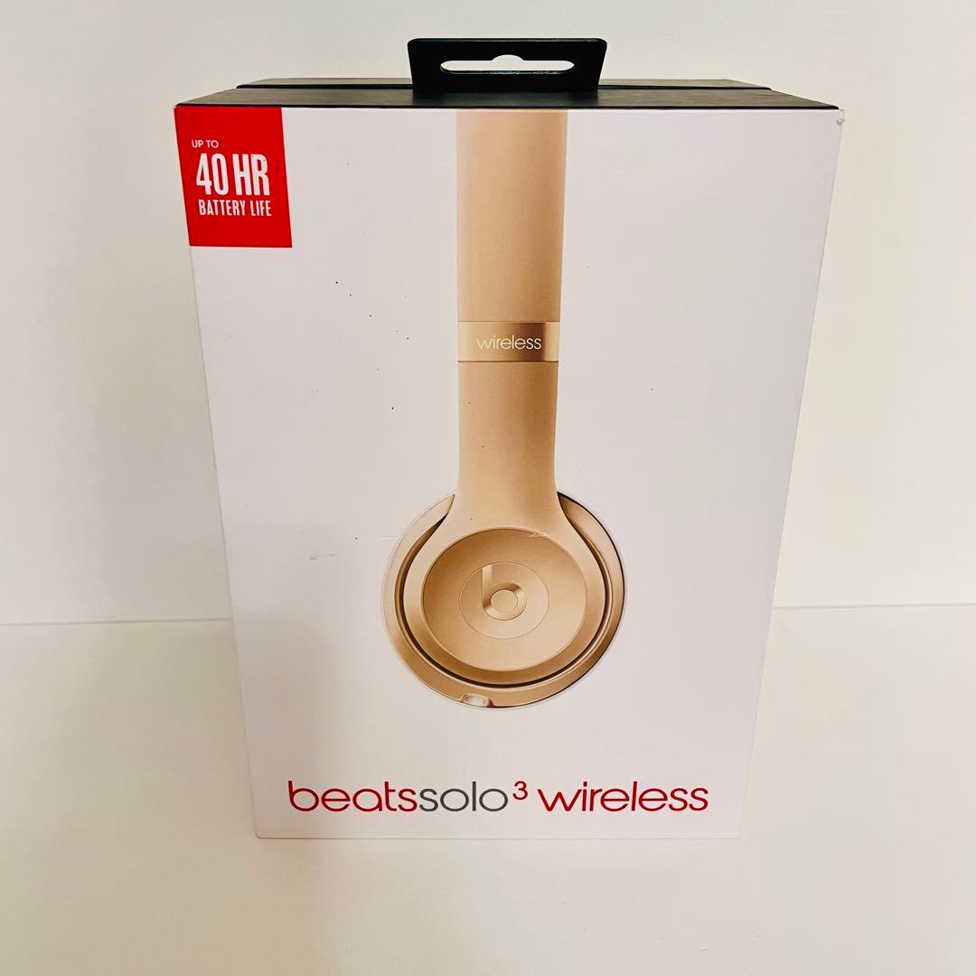 Beats Solo3 Wireless サテンゴールド ワイヤレスヘッドホン 最大40時間持続可能なワイヤレス・オンイヤーヘッドフォン beats by dr