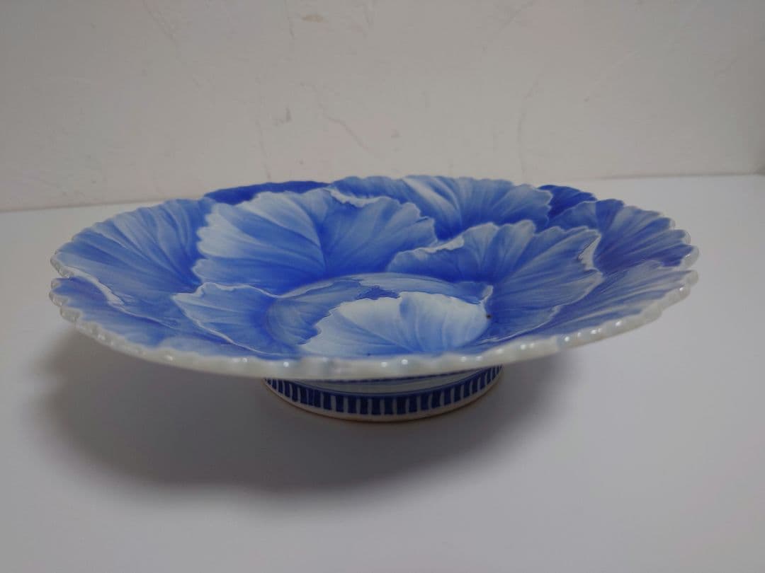 富永源六 釉下彩雪景鴨図花瓶 源六焼 嬉野焼 有田