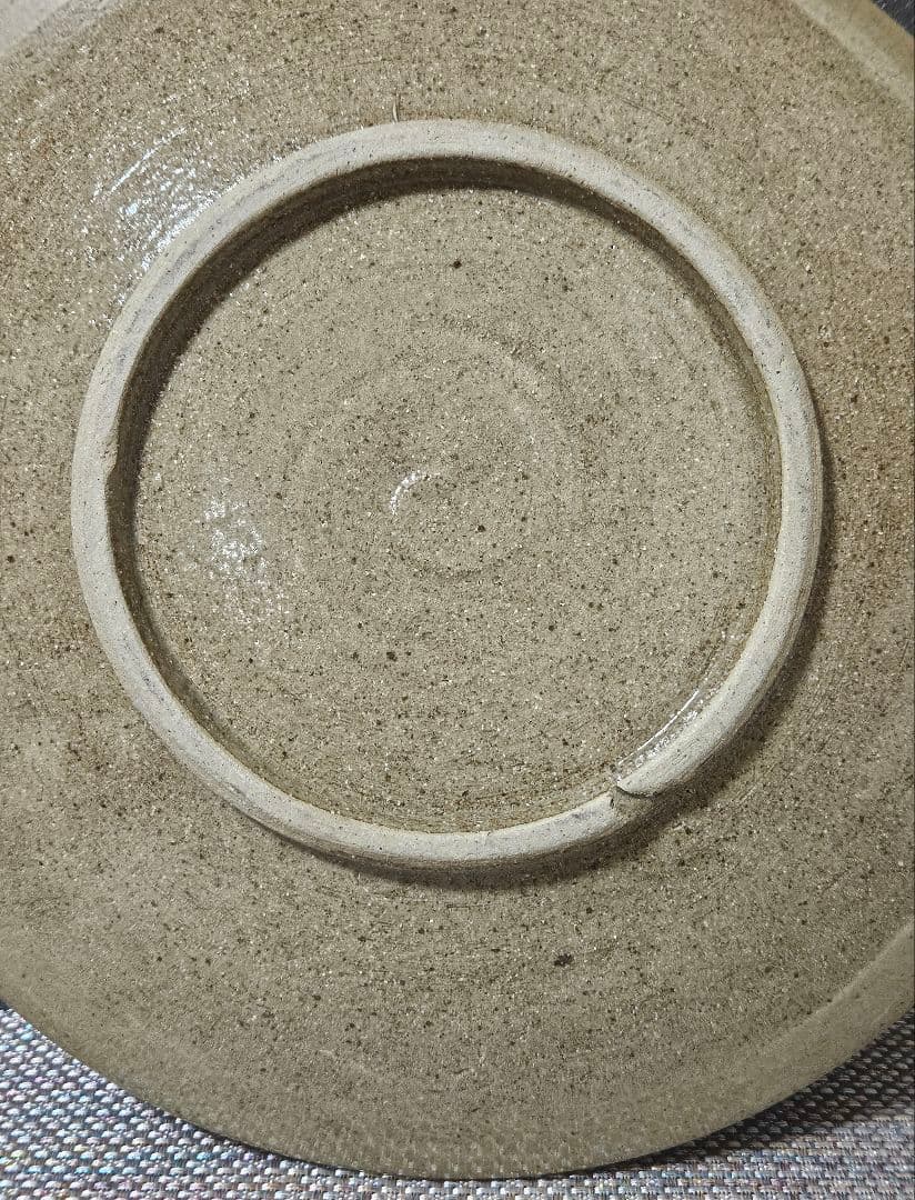 益子焼 皆川マス 絵付 山水図30.8cm 大皿 益子民藝 浜田庄司 柳