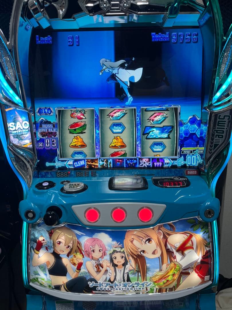 パチスロ実機 咲‐Saki‐ 頂上決戦 オートスマスロユニット付き 設定6