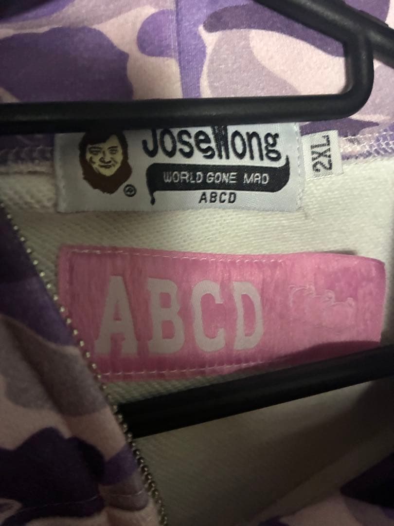 jose wong ジョセウォン　ダブルジップパーカー　パープル　2X