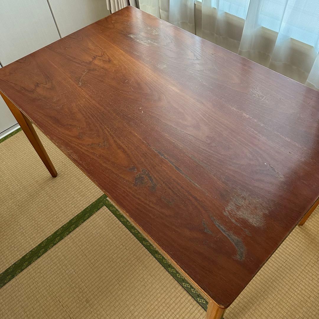 天童木工　水之江忠臣　チーク材　ダイニングテーブル