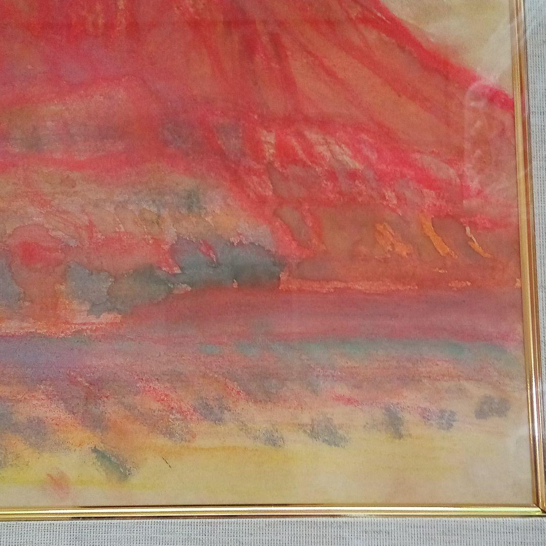 【真作 ・最晩年　 代表作 ： 桜島噴煙】伊谷賢蔵　　(伊谷レッド)